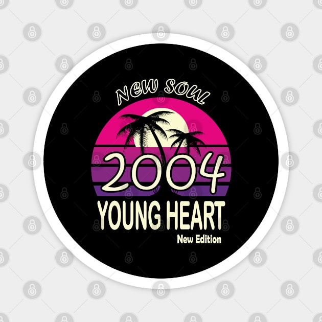 2004 Birthday Gift New Soul Young Heart Magnet by VecTikSam